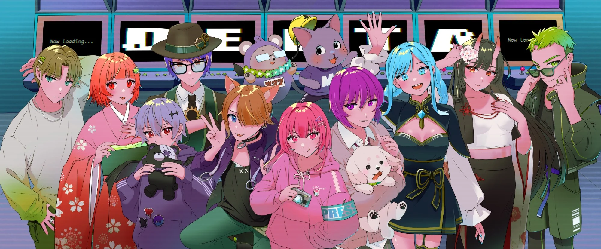 DELTAVISION メンバー集合イラスト